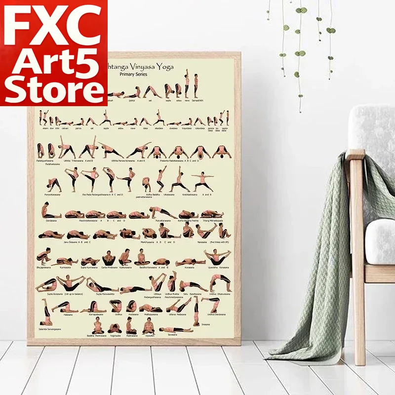 Yoga Fitness Health - 1 adet çerçevesiz Modern aile spor