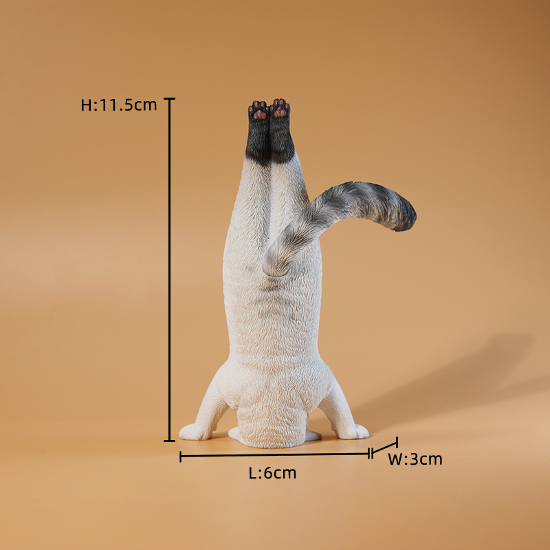 Yoga Fitness First - 1/6 Ölçekli Mini Simüle Fitness Kedi