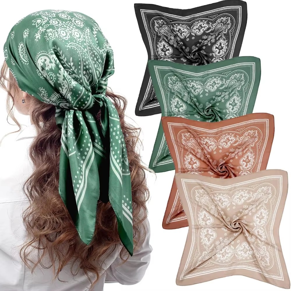 Waist Trainer Women - Lüks Marka İpek Kare Paisley Eşarp