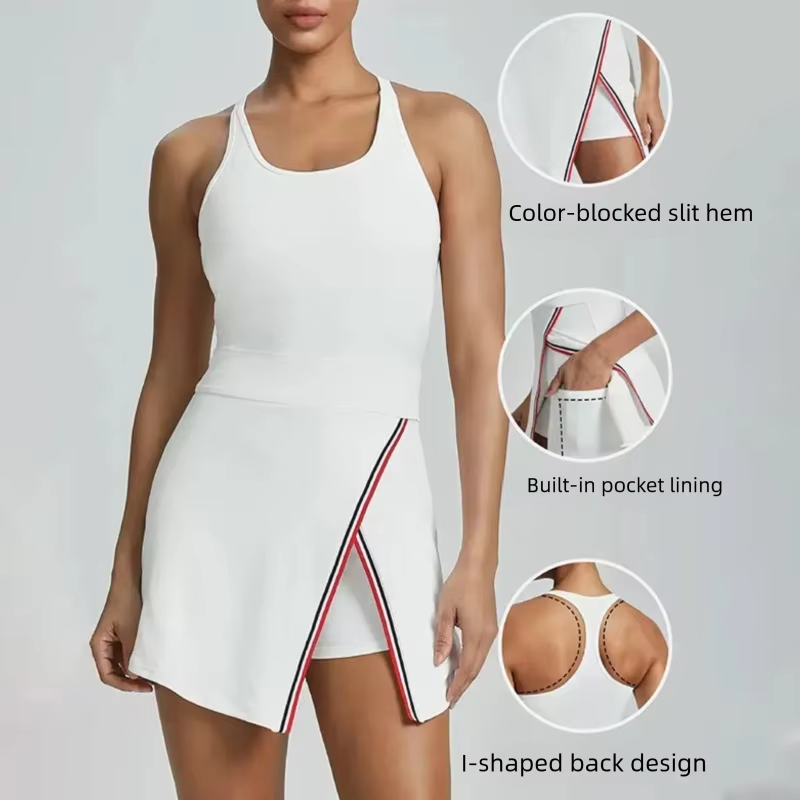 Yoga Fitness Dress - Kontrast Renkli Spor Salonu Yeni Anti-ekspozisyon